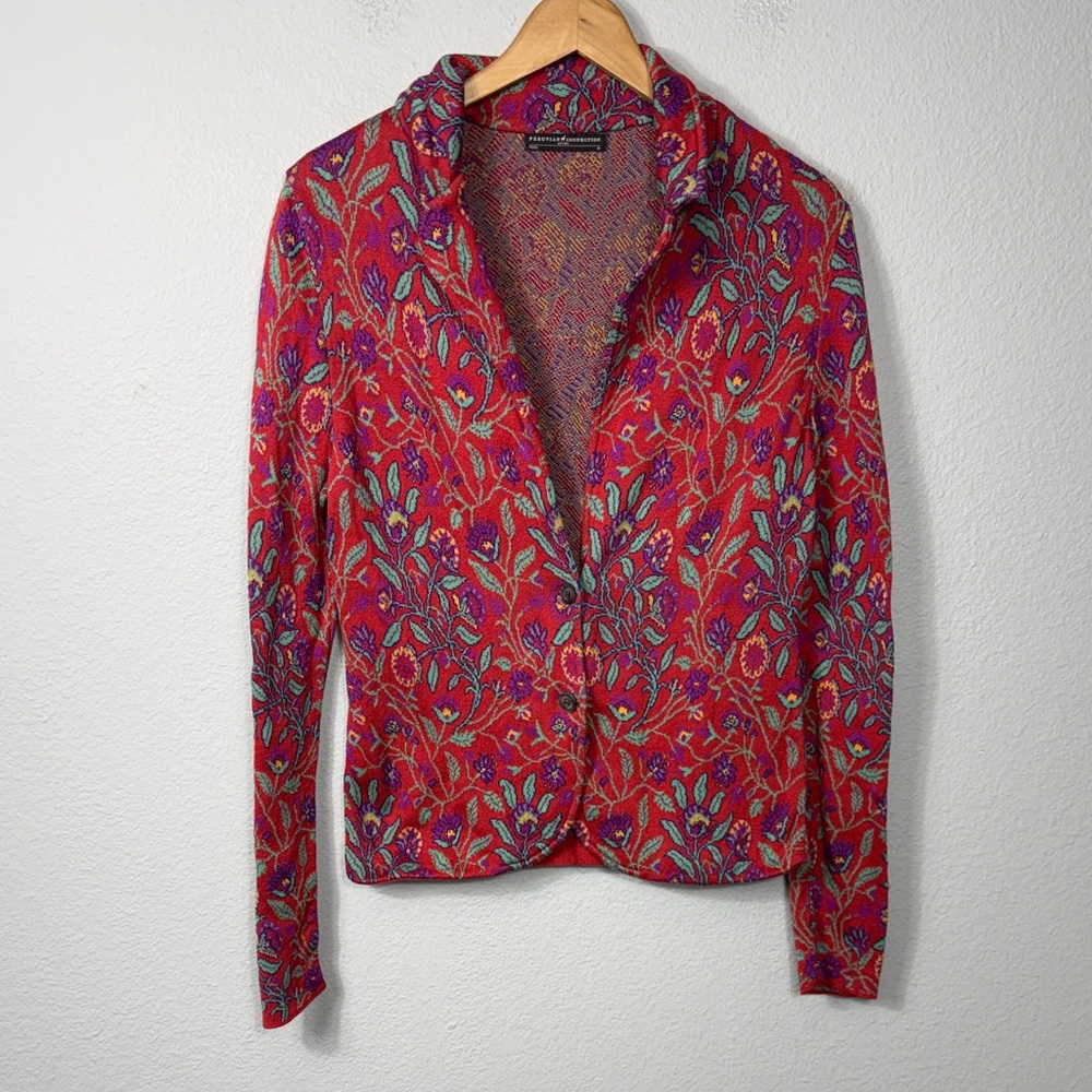 Peruvian Connections Jacquard Knit Blazer